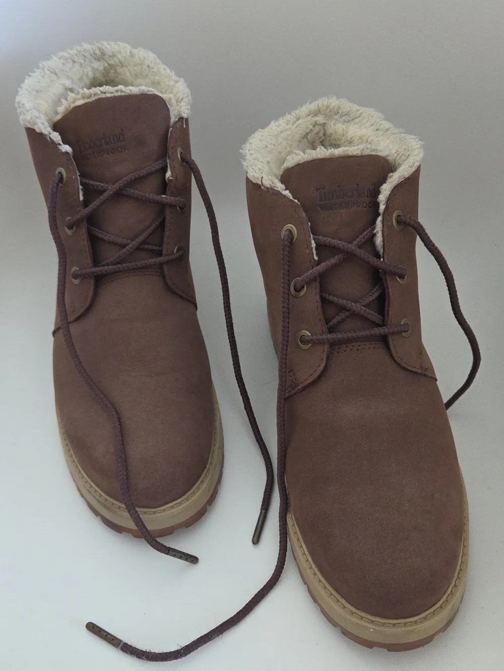 Men's Brown Faux-Shearling Lined Chukka Boots